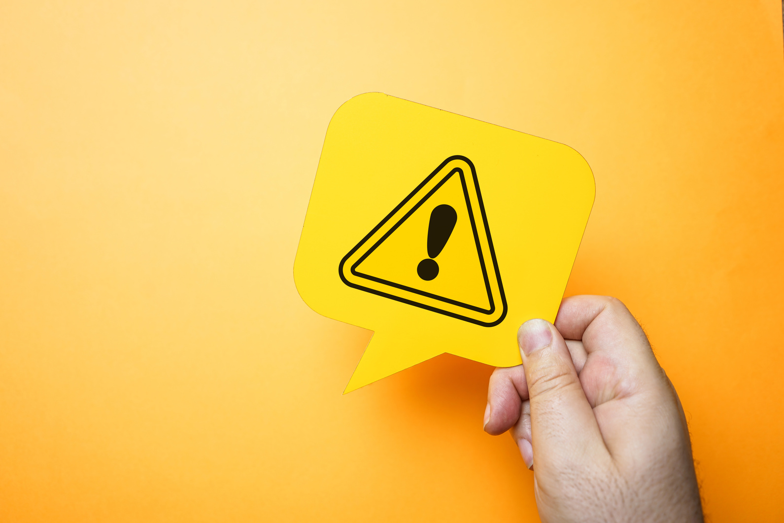 Exclamation mark - warning and safety concept